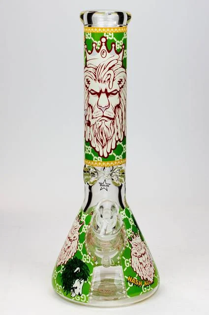 14" Hash King Glow In The Dark 9mm Glass Bong - Image 2