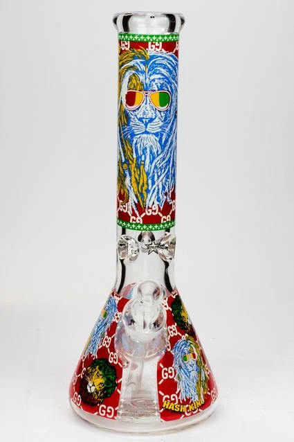14" Hash King Glow In The Dark 9mm Glass Bong