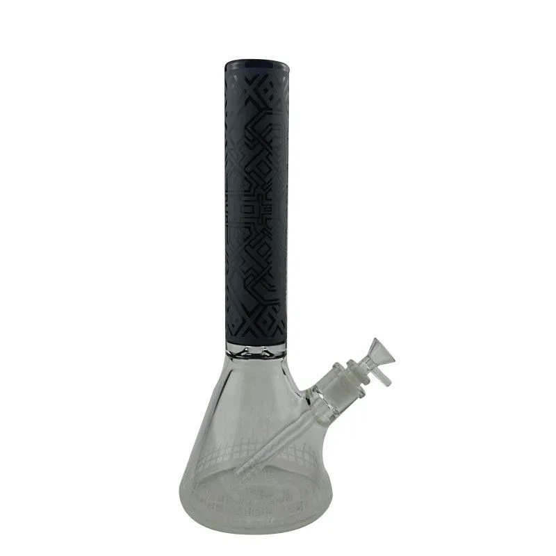 14″ 7mm Deep Sand Blasting Beaker w/ Colour Top