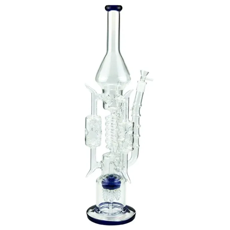19″ 5mm 4-Cylinder Recycler Glass Bong - Image 2