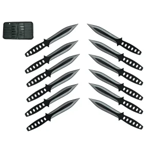 6″ Black Noir Throwing Knife Set