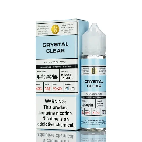 BSX Vapor E-Liquid – Crystal Clear – 60ml