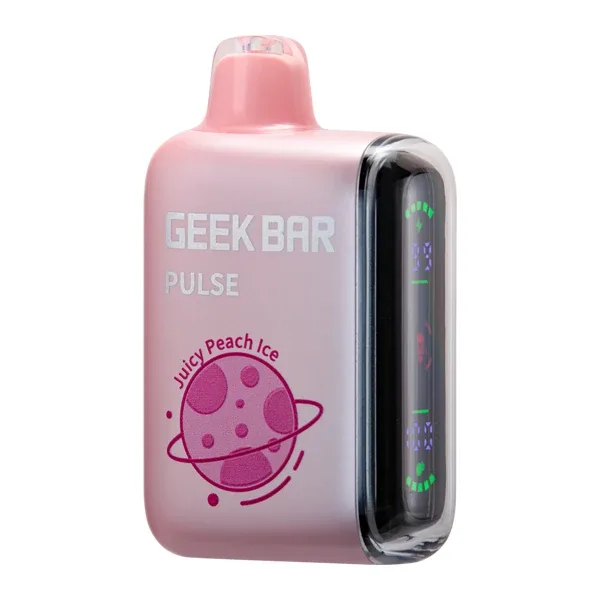 Juicy Peach Ice Geek Bar Pulse - Vapeoutletus Online Vape Store
