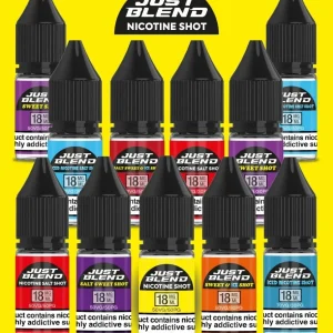 Just Blend Iced Nicotine Salt Shots – 18mg/70vg – Pack of 100