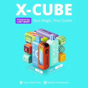 Made in Indonesia | Off-Stamp X-CUBE 25K Disposable KIT Powered By LOST MARY – 25,000 Puffs