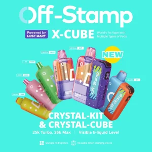 Made in Indonesia | Off-Stamp X-CUBE “Crystal Cube” 35K Disposable KIT – 35,000 Puffs