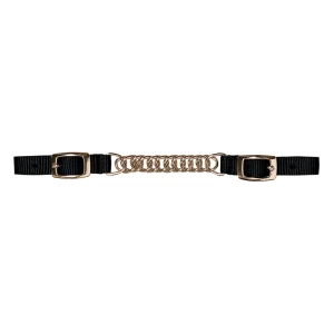 Nylon Curb Strap with 4-1/2" Flat Link Chain