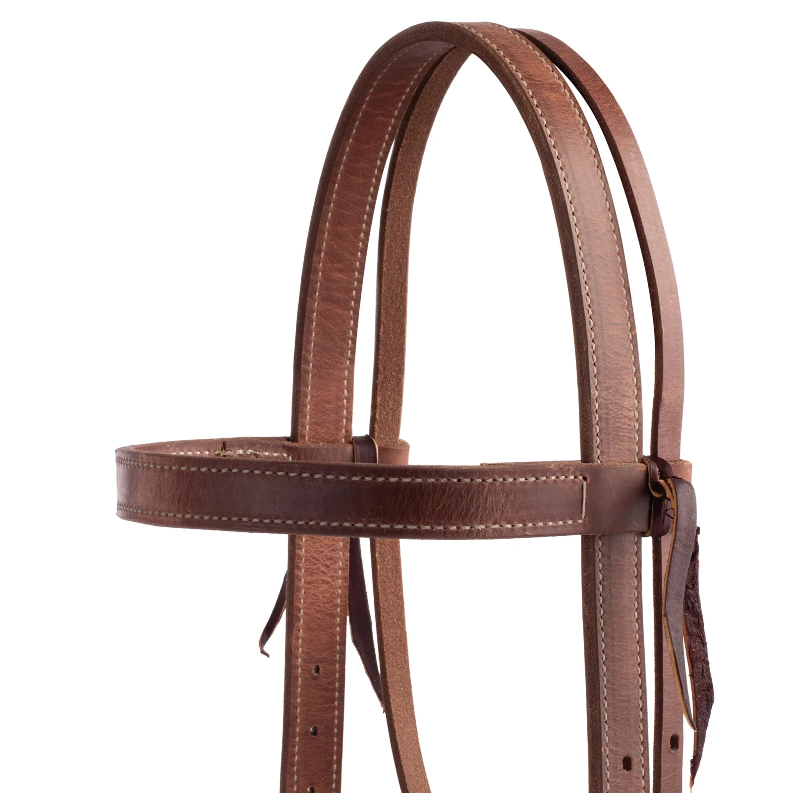 Oiled Hermann Oak Harness Leather Browband Headstall - Image 2