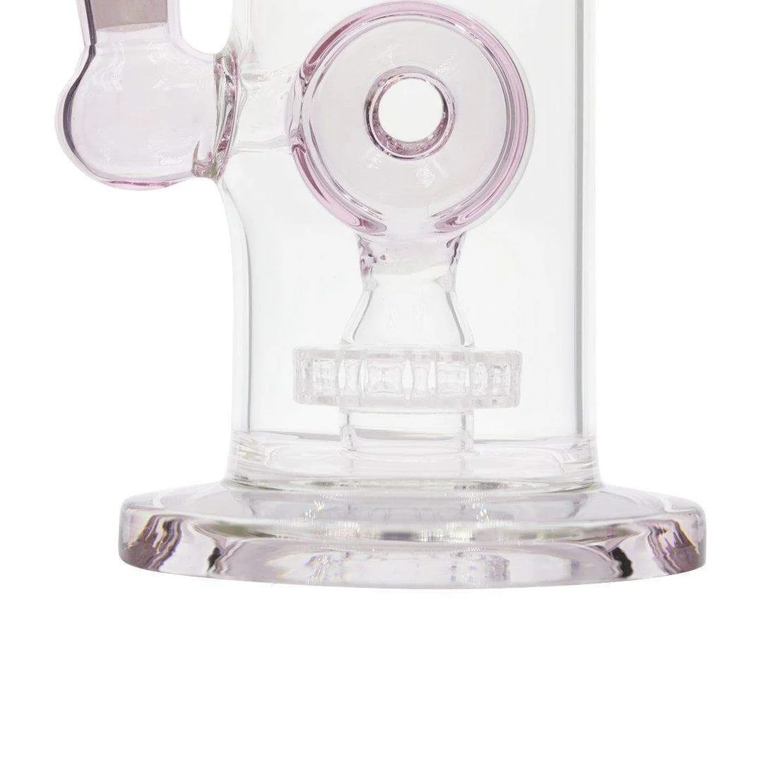 Pink Twisted O Bong - 10in - Image 2