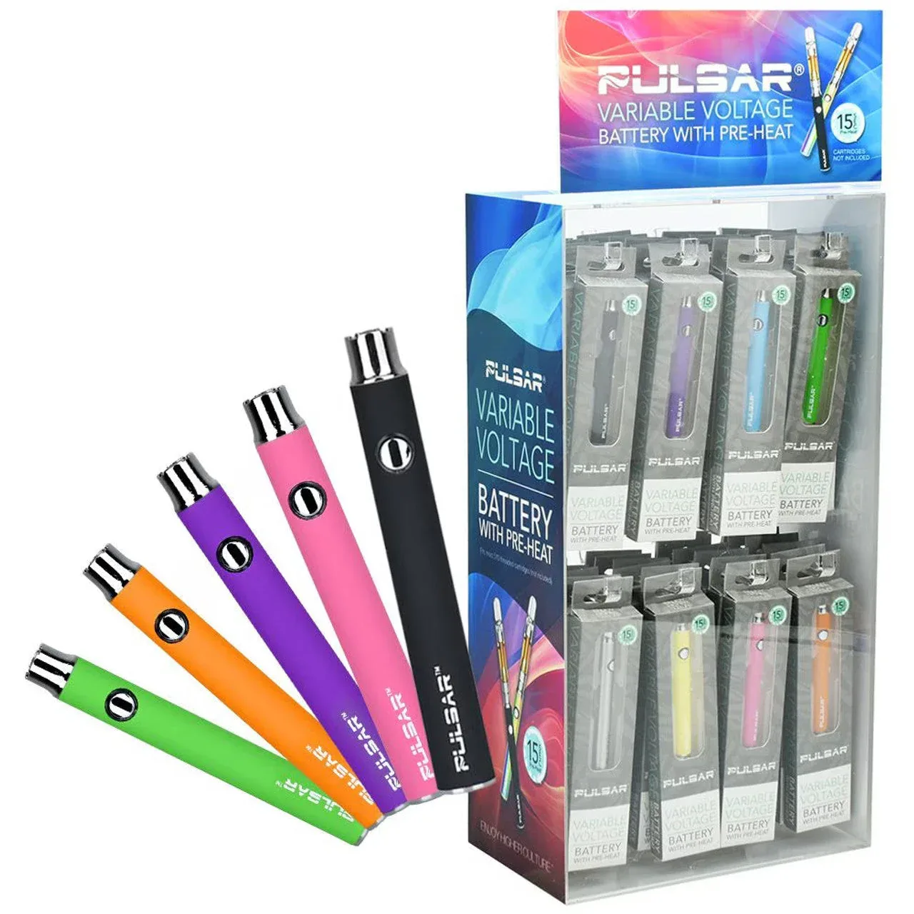 Pulsar - Variable Voltage Click Button 510 Battery - Metallic Rainbow - Image 2
