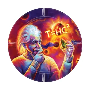V Syndicate T=HC2 Einstein Solar Diesel Round Metal Ashtray - 5in